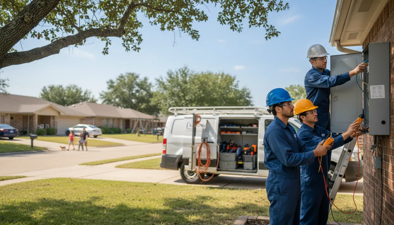 Certified electrician providing emergency electrical services in Beirne, AR